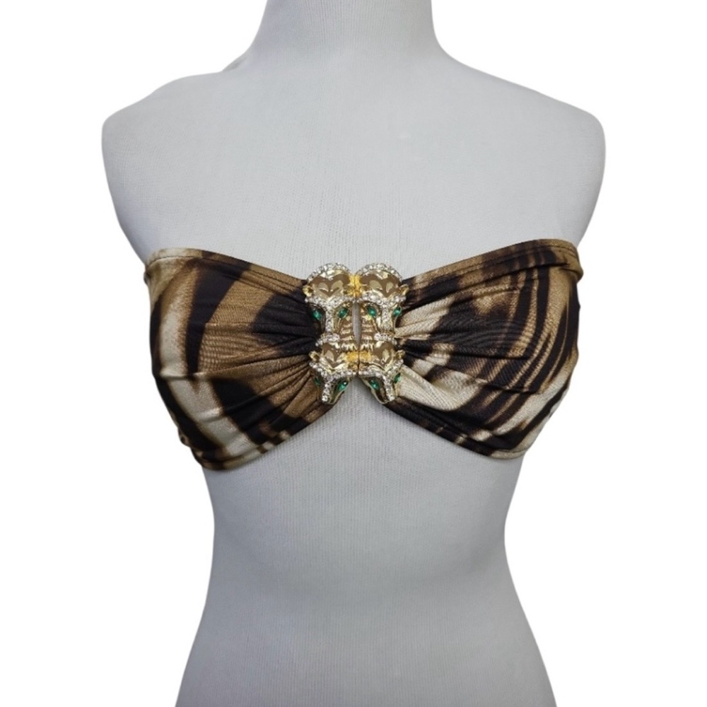 Sky Rhinestone Bandeau Bikini Top